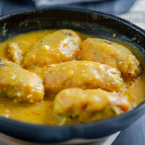 Wegańskie zrazy z kaszy jaglanej w sosie